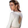 Blusa Drop Tricot Off White Costas