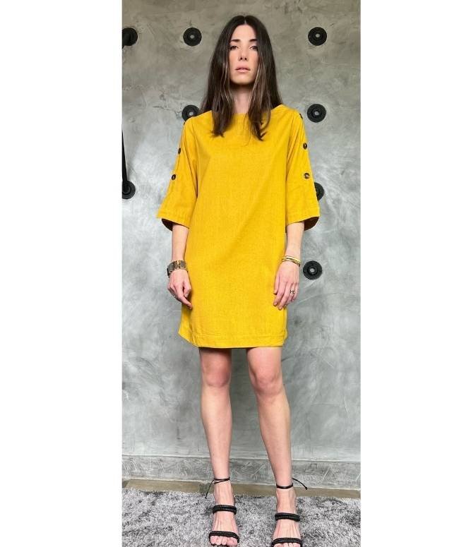 Vestido Botonne Mostarda 2