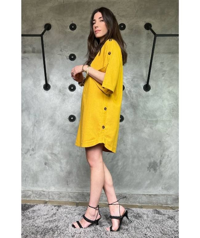 Vestido Botonne Mostarda 4