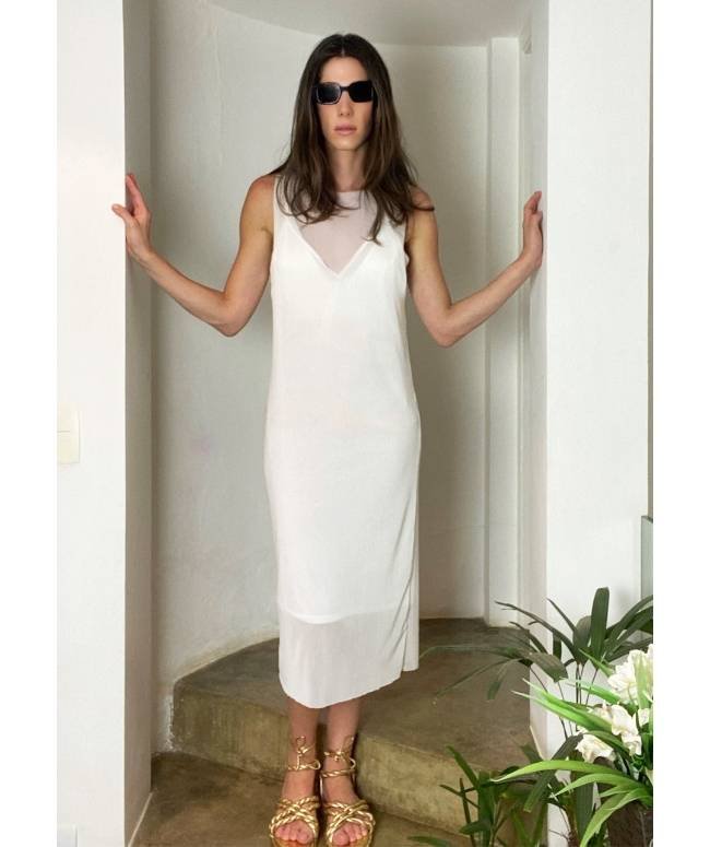 Vestido Tule Noir Off White 3